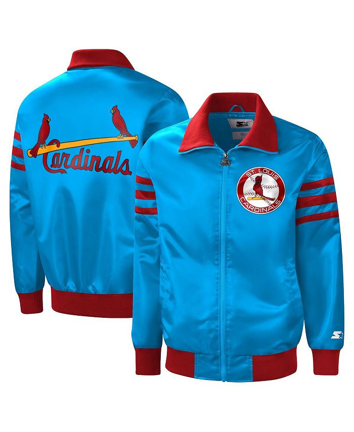 St. Louis Cardinals Starter The Captain III Full-Zip Varsity Jacket - Light  Blue