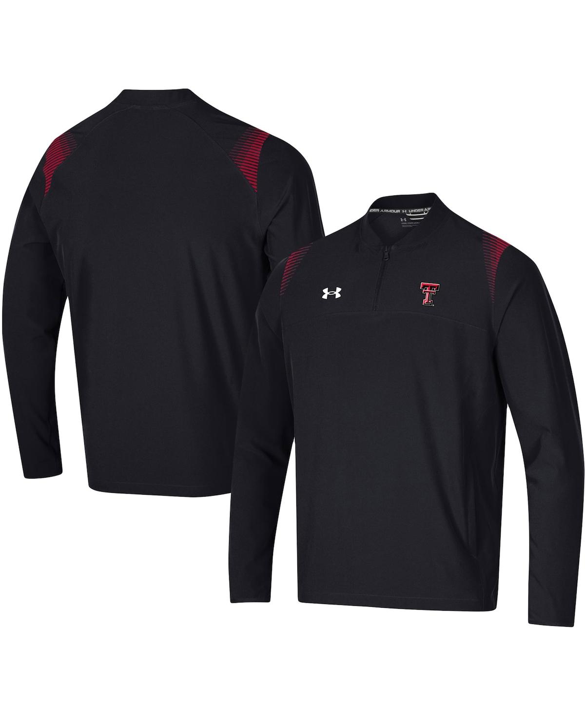Shop Under Armour Men's  Black Texas Tech Red Raiders 2021 Sideline Motivate Quarter-zip Jacket