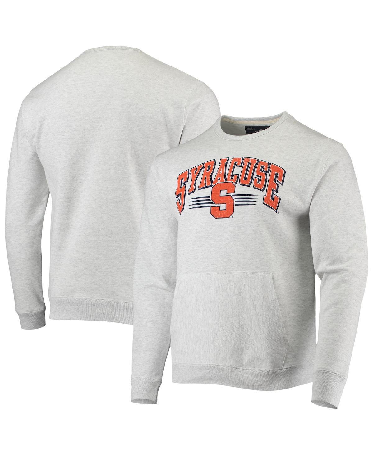 Men's League Collegiate Wear Heathered Gray Syracuse Orange Upperclassman Pocket Pullover Sweatshirt - Heathered Gray