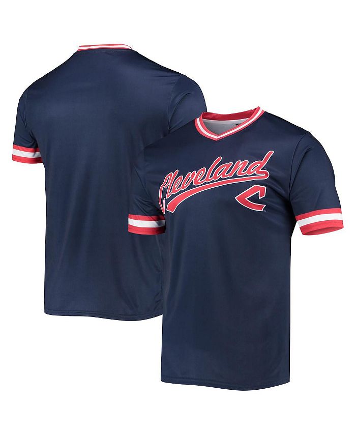 Cleveland Indians Men's Dri Fit V-Neck Pullover Jersey Small Navy