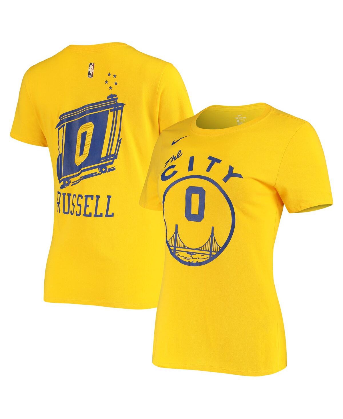 NIKE WOMEN'S NIKE D'ANGELO RUSSELL GOLD GOLDEN STATE WARRIORS HARDWOOD CLASSICS NAME AND NUMBER PERFORMAN