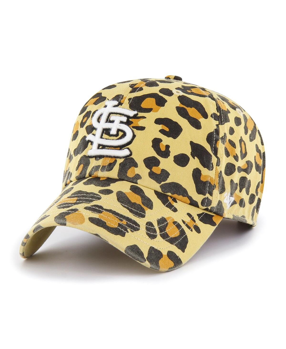 47 Brand Women's '47 St. Louis Cardinals Tan Bagheera Cheetah Clean Up  Adjustable Hat In Brown