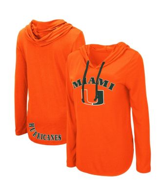 Women's Orange Miami Hurricanes My Lover Hoodie Long Sleeve T-shirt