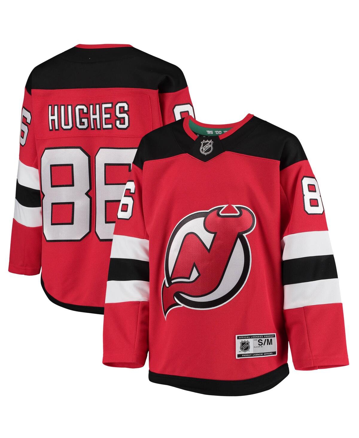 Big Boys Jack HughesNew Jersey Devils Home Premier Player Jersey - Red