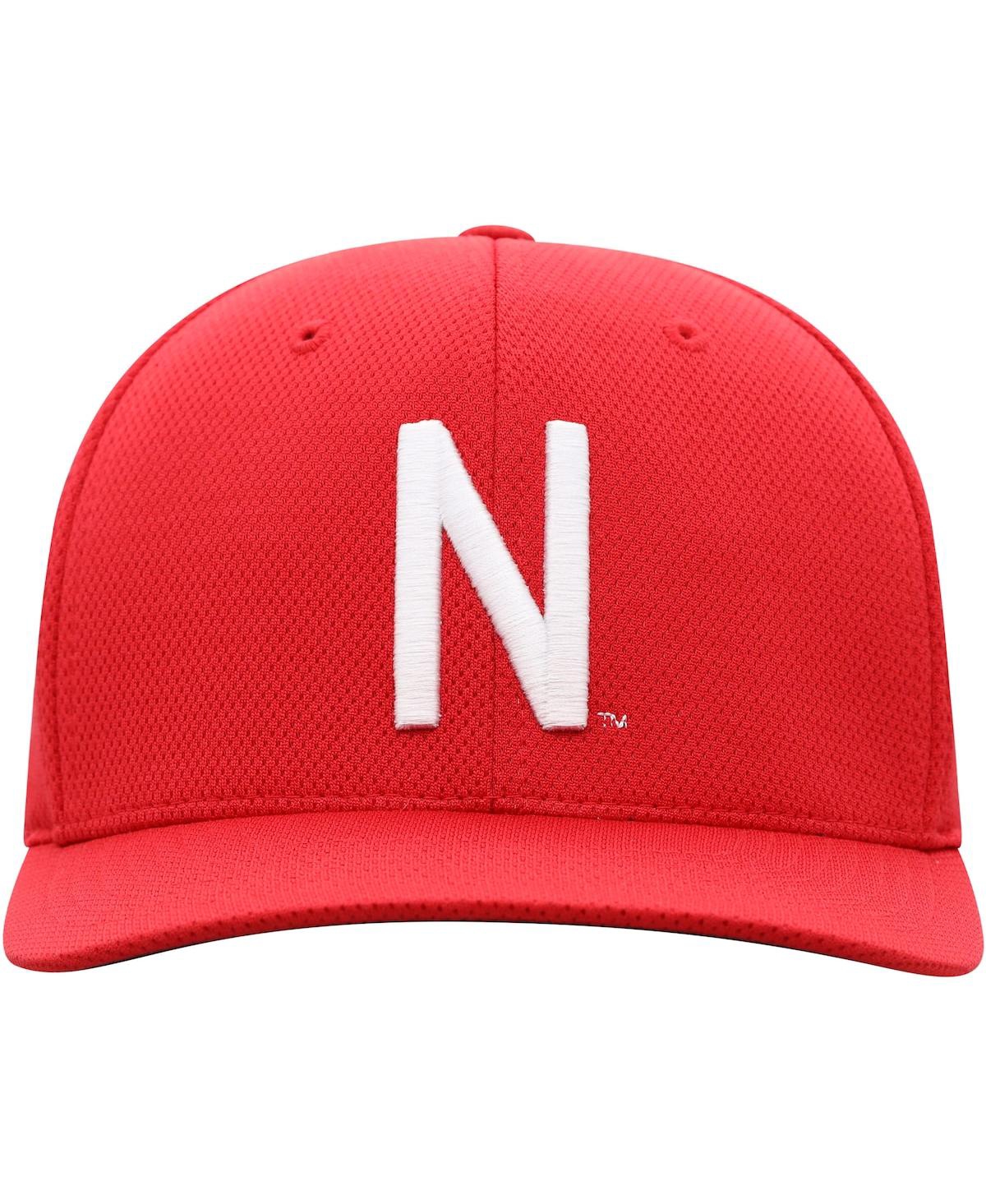 Shop Top Of The World Men's  Scarlet Nebraska Huskers Reflex Logo Flex Hat