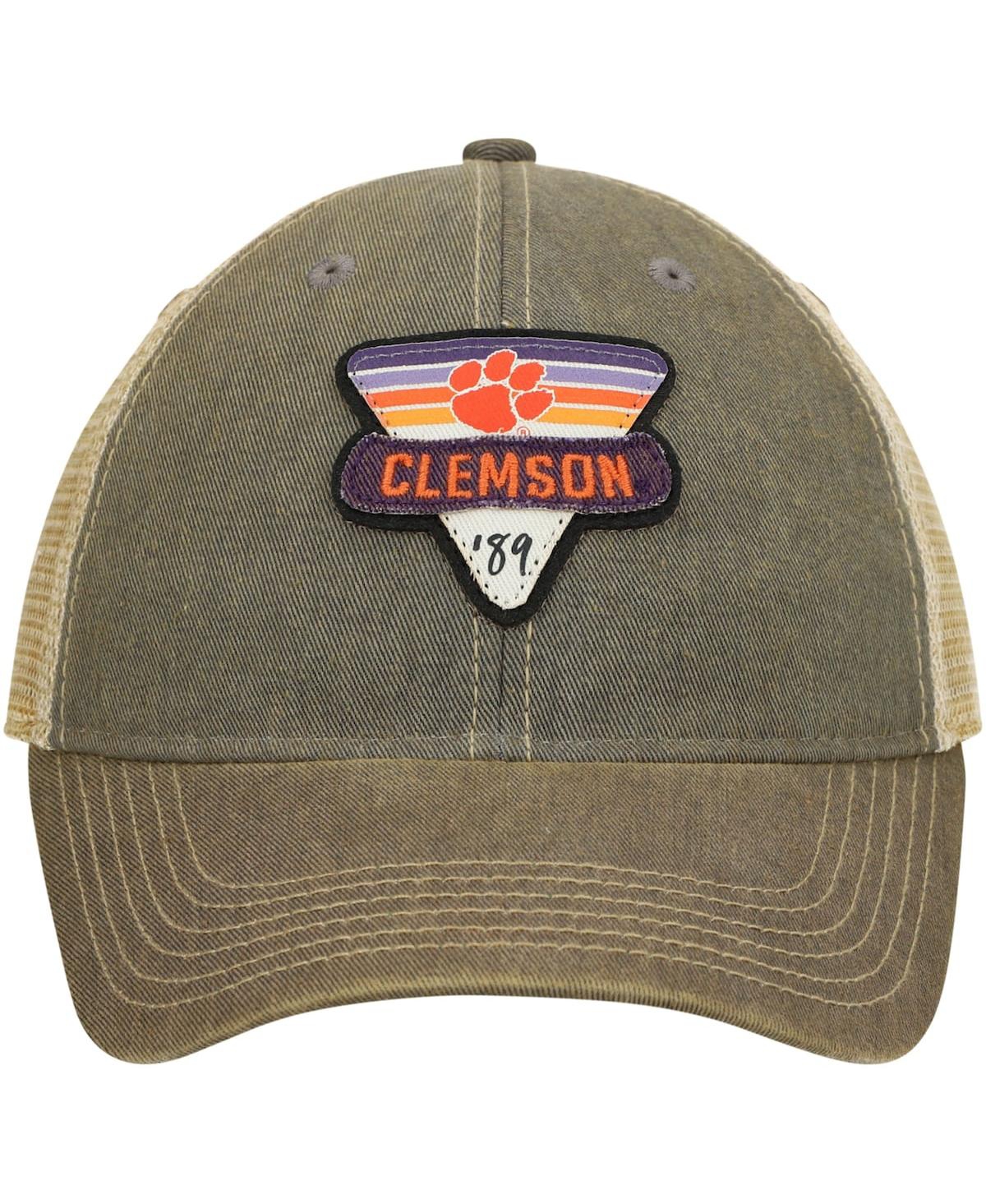 Shop Legacy Athletic Men's Gray Clemson Tigers Legacy Point Old Favorite Trucker Snapback Hat