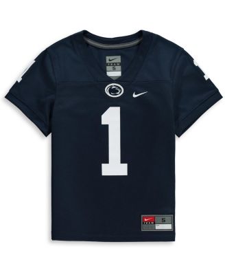 Preschool Boys and Girls #1 Navy Penn State Nittany Lions Team Replica Football Jersey