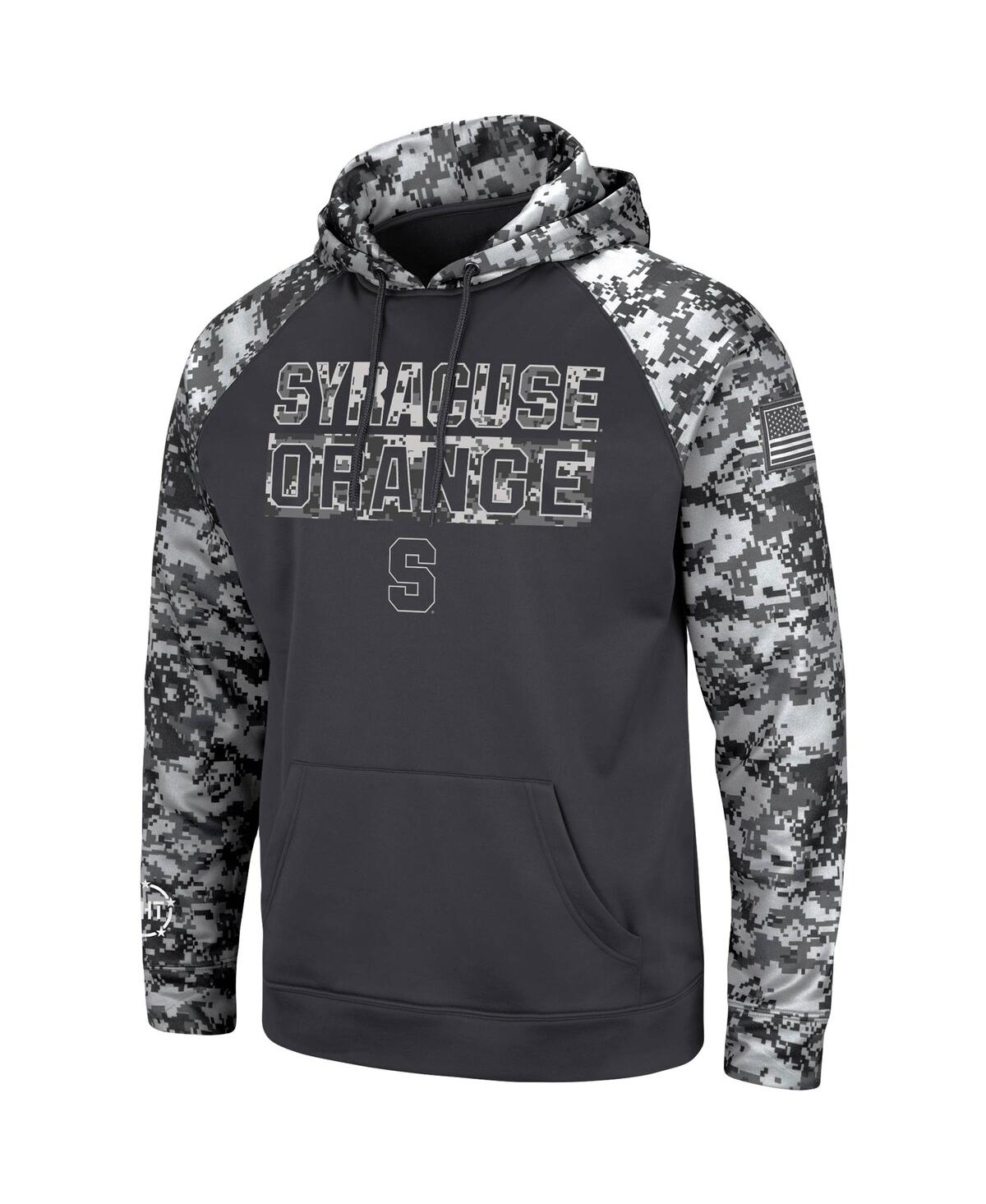 Colosseum Youth Boys  Charcoal Syracuse Orange Oht Military-inspired Appreciation Digital Camo Raglan In Charcoal