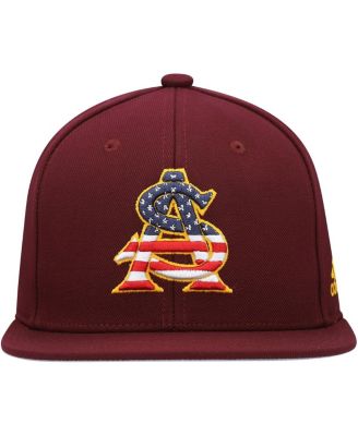 Men's Maroon Arizona State Sun Devils Patriotic On-Field Baseball Fitted Hat