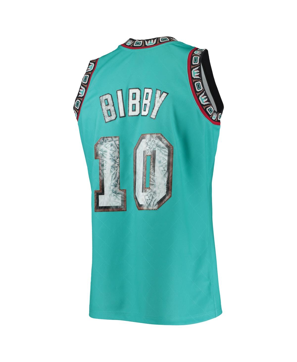 Men's Mitchell & Ness Mike BibbyVancouver Grizzlies 1998-99 Hardwood Classics 75th Anniversary Diamond Swingman Jersey - Turquoise