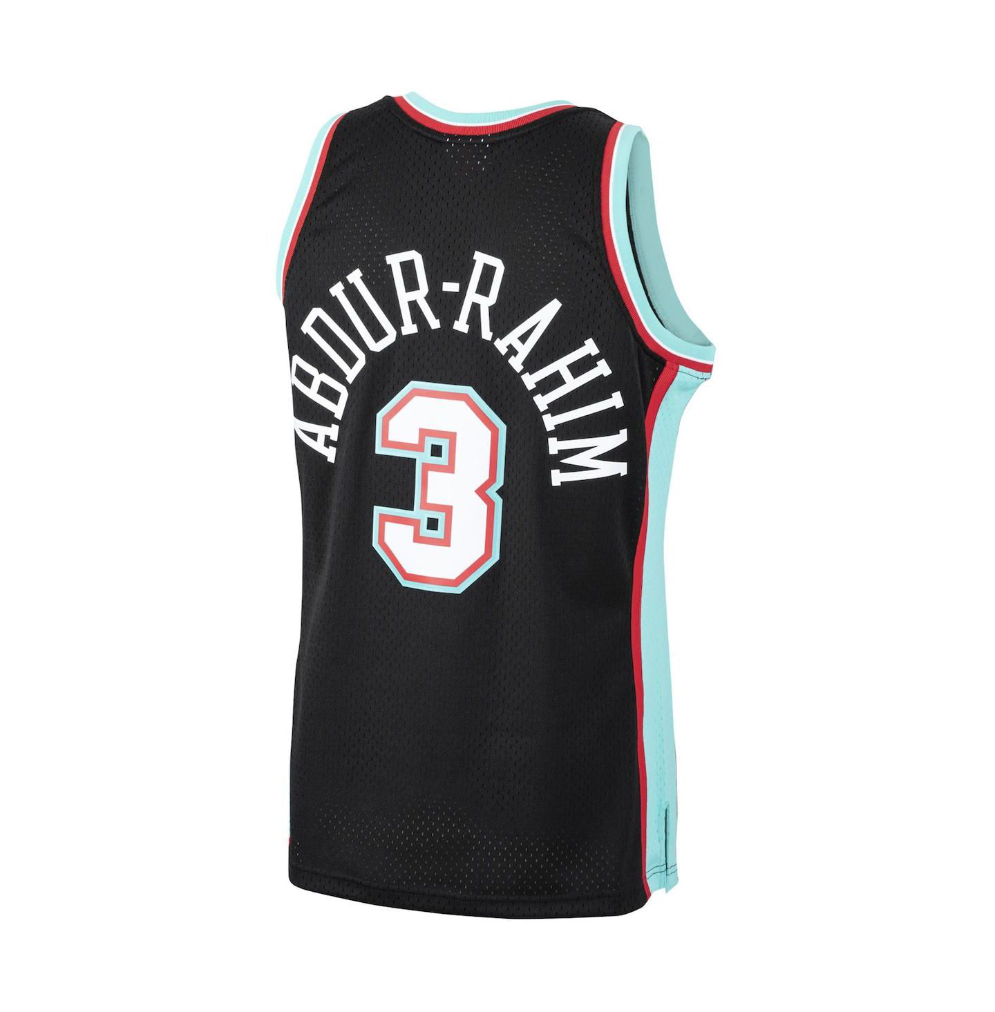 Мужской топ Mitchell & Ness Shareef Abdur-Rahim Black Vancouver Grizzlies 2000-2001 Hardwood Classics Swingman Jersey — фото 4