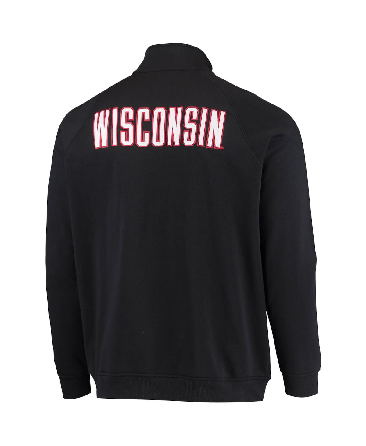 Shop Under Armour Men's  Black Wisconsin Badgers Raglan Game Day Triad Full-zip Jacket