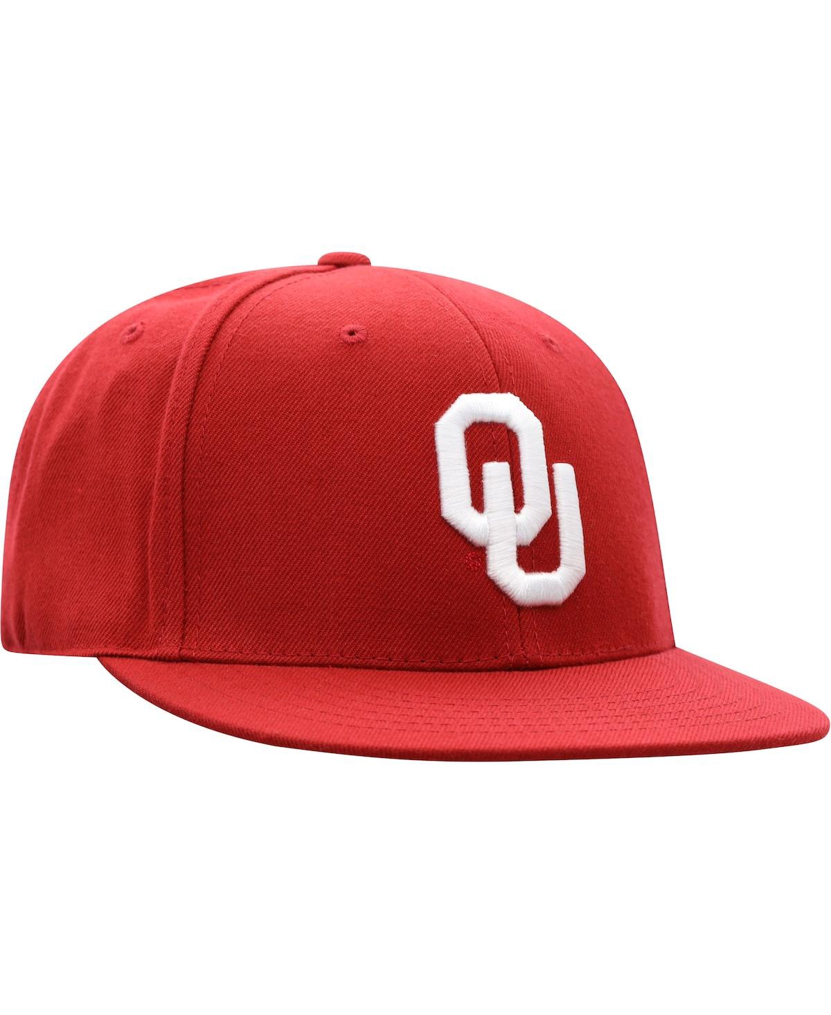Men's Top of The WorldOklahoma Sooners Team Color Fitted Hat - Crimson