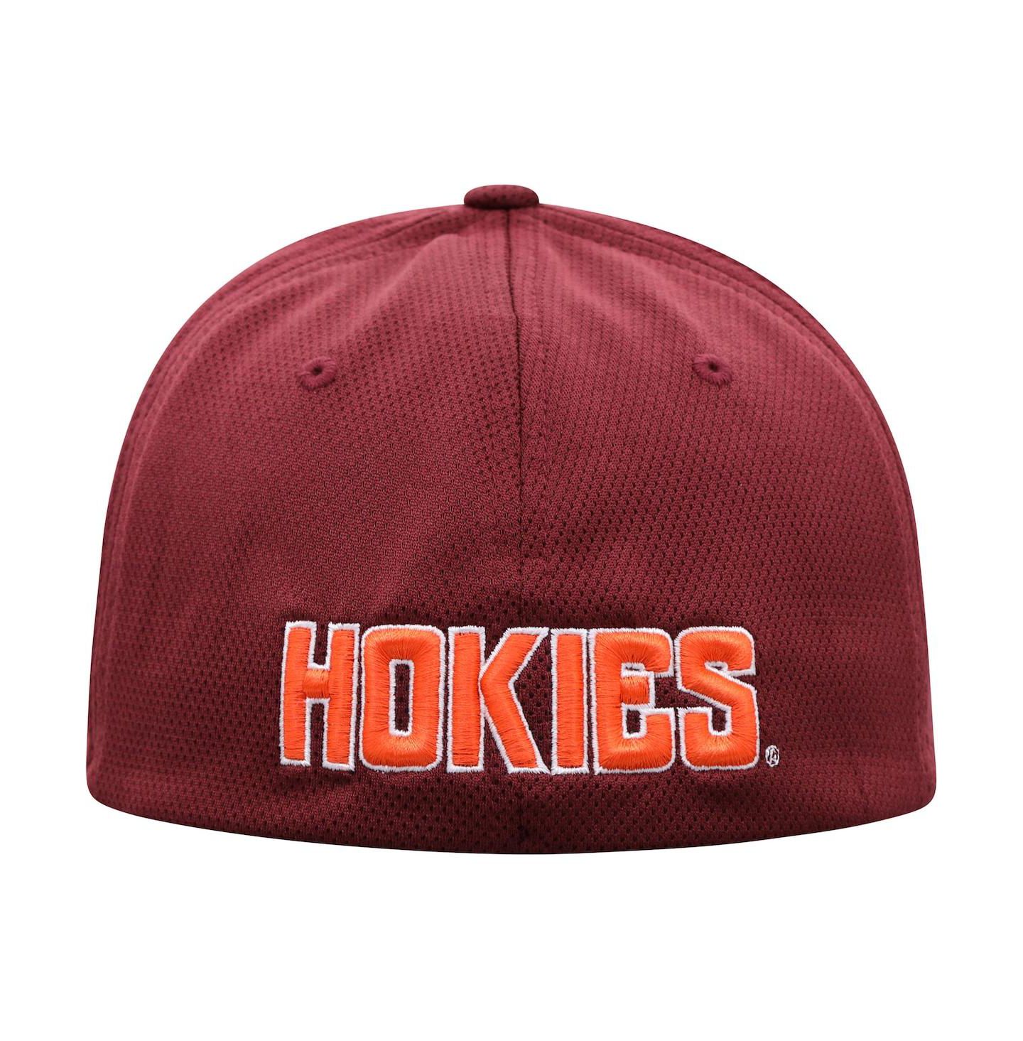 Мужская кепка Top of the World Maroon Virginia Tech Hokies Reflex Logo Flex Hat — фото 5