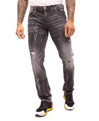 ron tomson neon embroidered skinny jeans