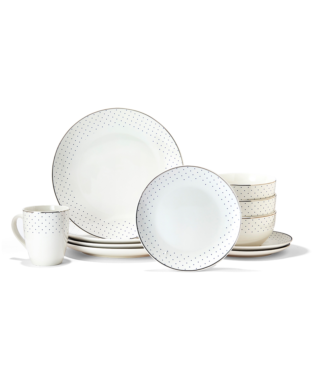 Jay Imports Isabelle 16 Piece Dinnerware Set In White