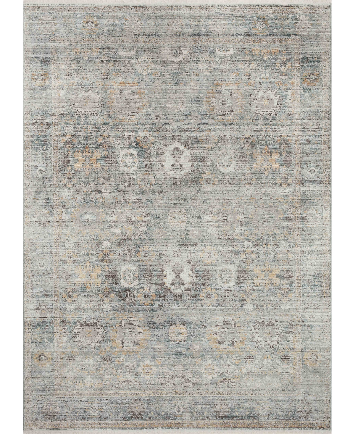 Loloi Bonney Bny-06 6'7in x 9'7in Area Rug - Teal, Gold