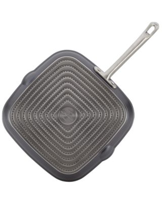Accolade Forged Hard-Anodized Nonstick Square Grill Pan, 11-Inch, Moonstone