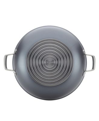 Accolade Forged Hard-Anodized Nonstick Wok with Lid, 13.5-Inch, Moonstone