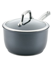 Accolade Forged Hard-Anodized Nonstick Saucepan with Lid, 2.5-Quart, Moonstone