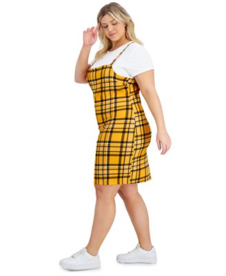 T-Shirt \u0026 Plaid Jumper 2-Pc. Dress 