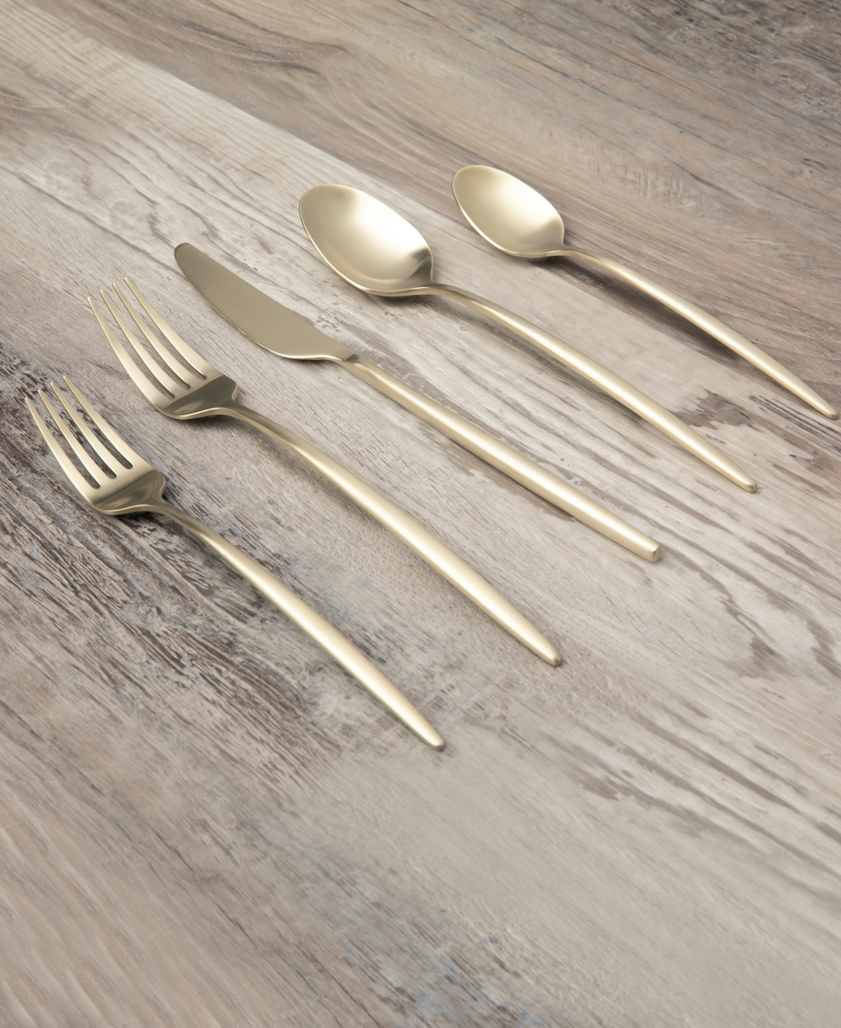 Cambridge Silversmiths GazeSatin 20-Piece Flatware Set, Service for 4 - Champagne