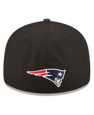 Men's Black, Navy New England Patriots 2022 NFL Draft Low Profile 59FIFTY Fitted Hat