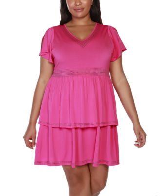 macys plus size pink dresses