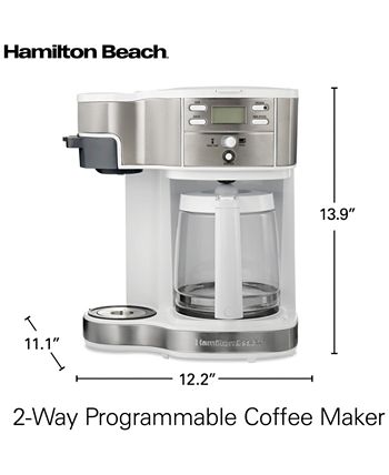 Coffee Maker 2-Way Brewer Single Serve/12-Cup Coffee Pot Programmable  Appliance