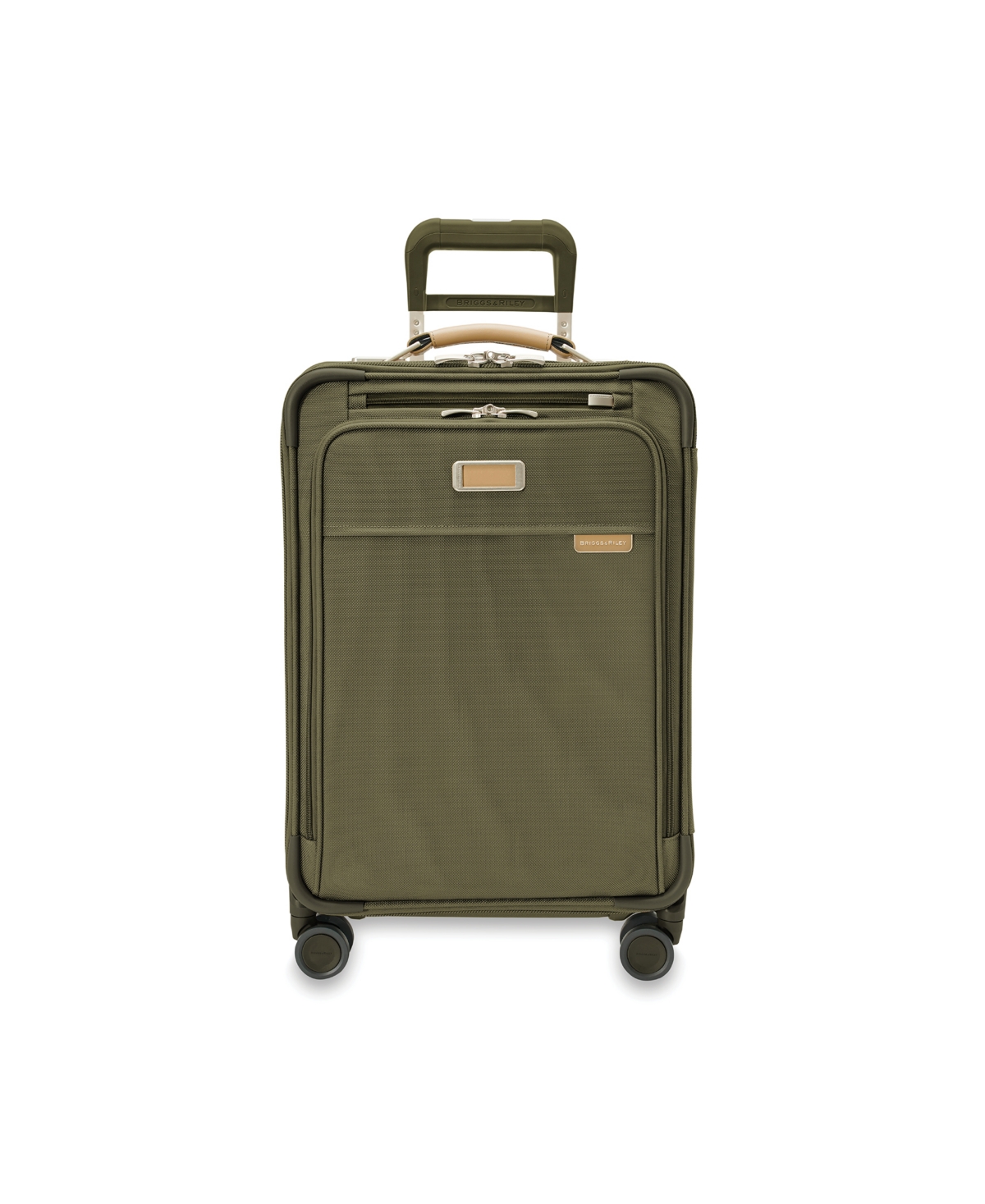 Shop Briggs & Riley Baseline Essential Carry-on Spinner In Olive