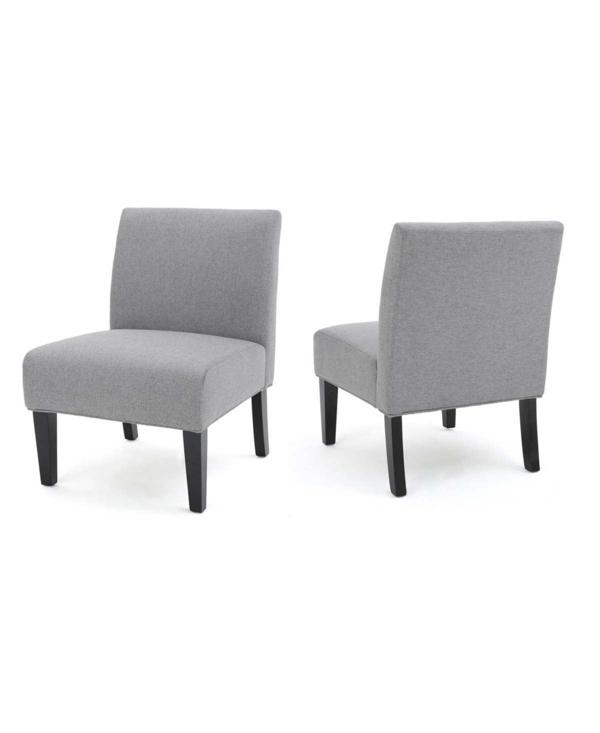Noble House Kassi Accent Chair Set, 2 Piece In Gray