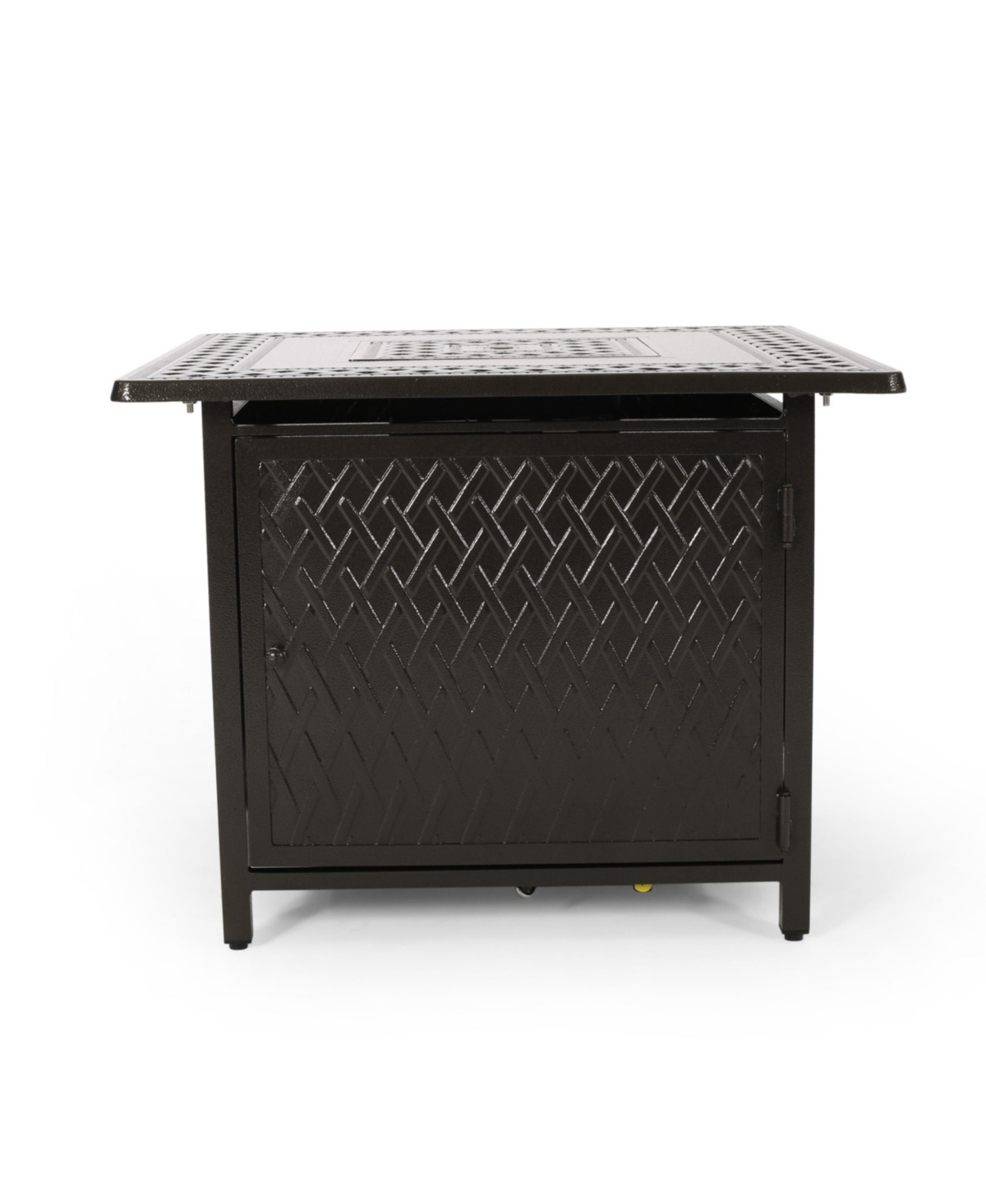Noble House Amherst Outdoor Square Fire Pit In Hammered Bronze