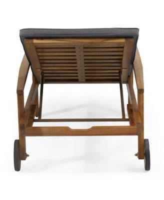 Jason Outdoor Chaise Lounge with Water Resistant Cushion