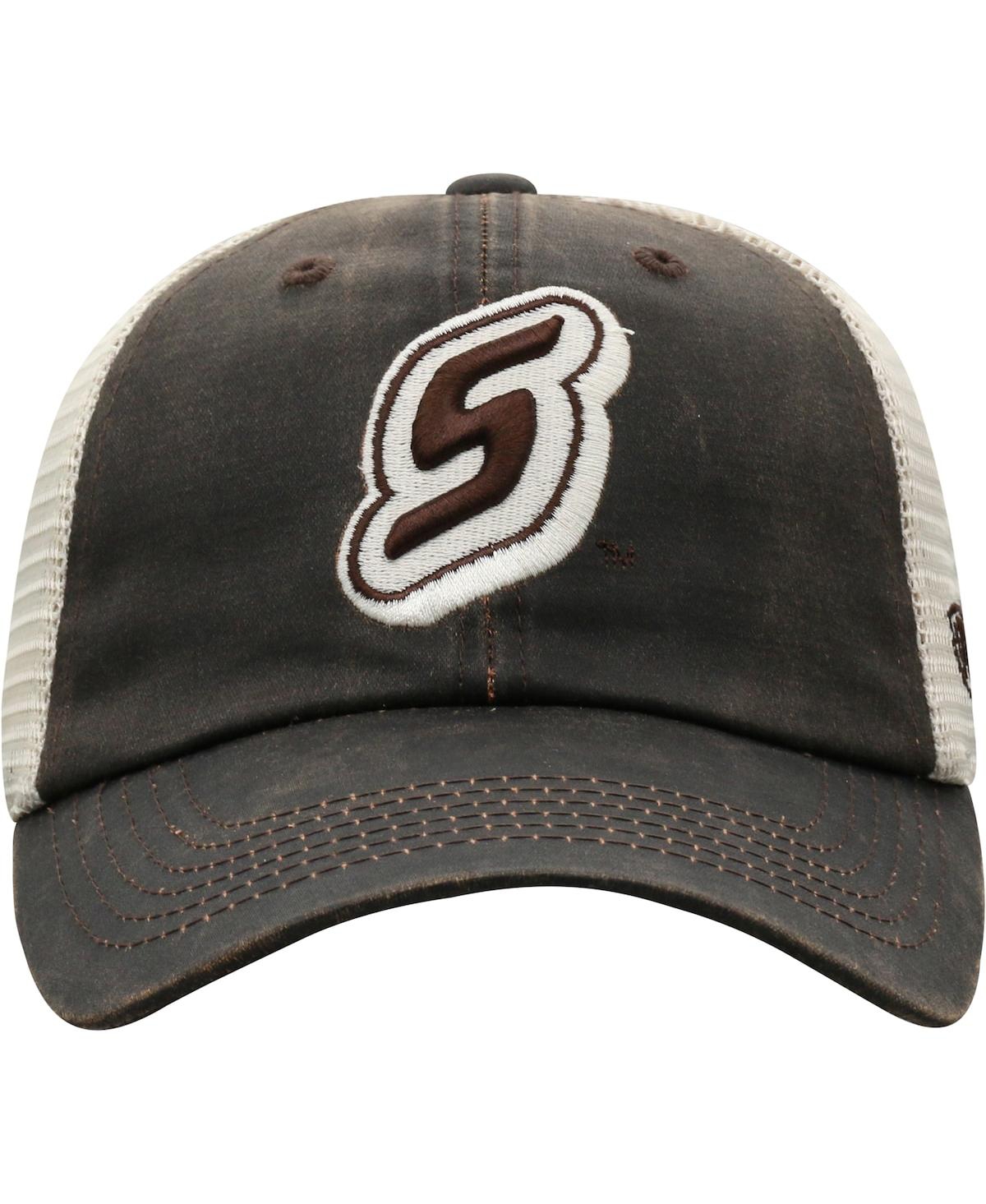 Men's Top of the WorldSoutheastern Louisiana Lions Scat Mesh Trucker Snapback Hat - Brown