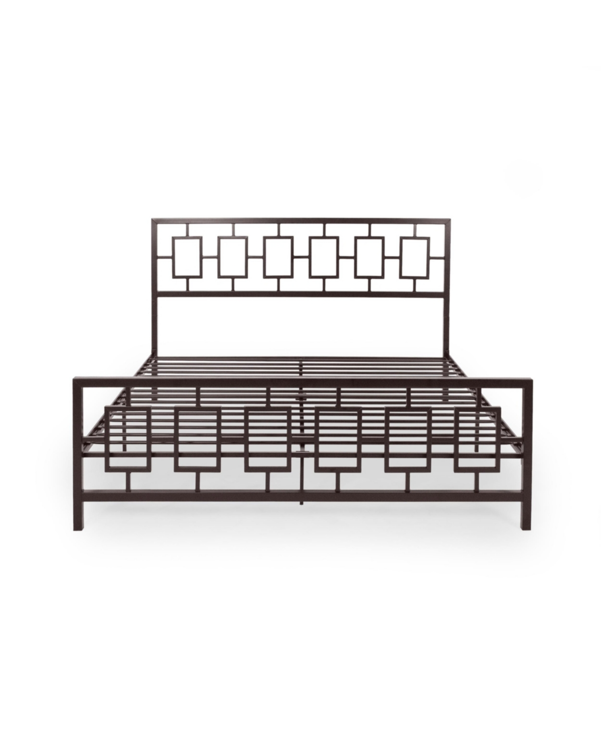 Noble House Claudia Modern Iron Bed Frame, King In Copper
