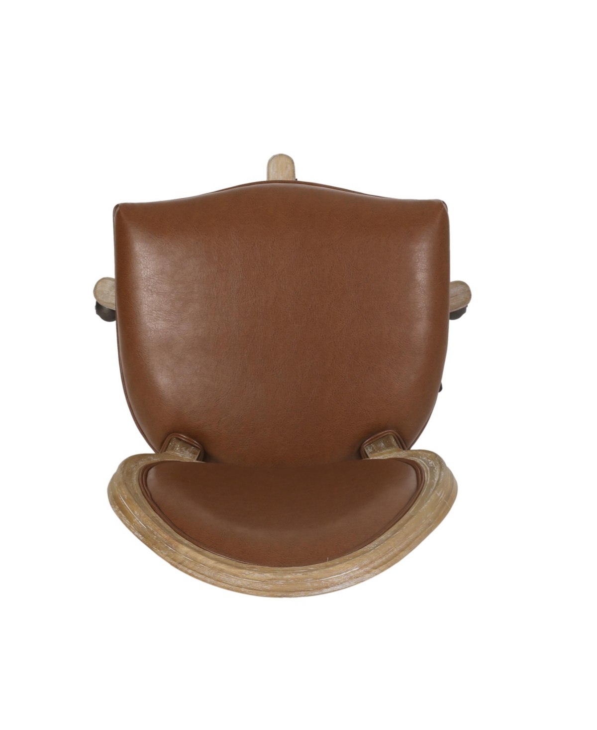 Noble House Pishkin French Country Upholstered Swivel Office Chair In Brown