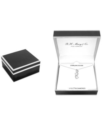 Diamond Triple Heart 18" Pendant Necklace (1/10 ct. t.w.) in Sterling Silver