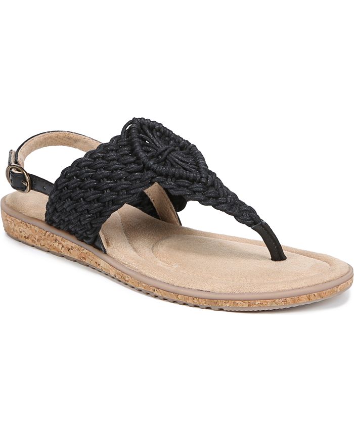 Naturalizer black flat sandals on sale