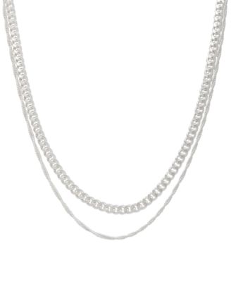 Women's Double Chain Necklace 16" + 2" extender and 18" + 2" extender