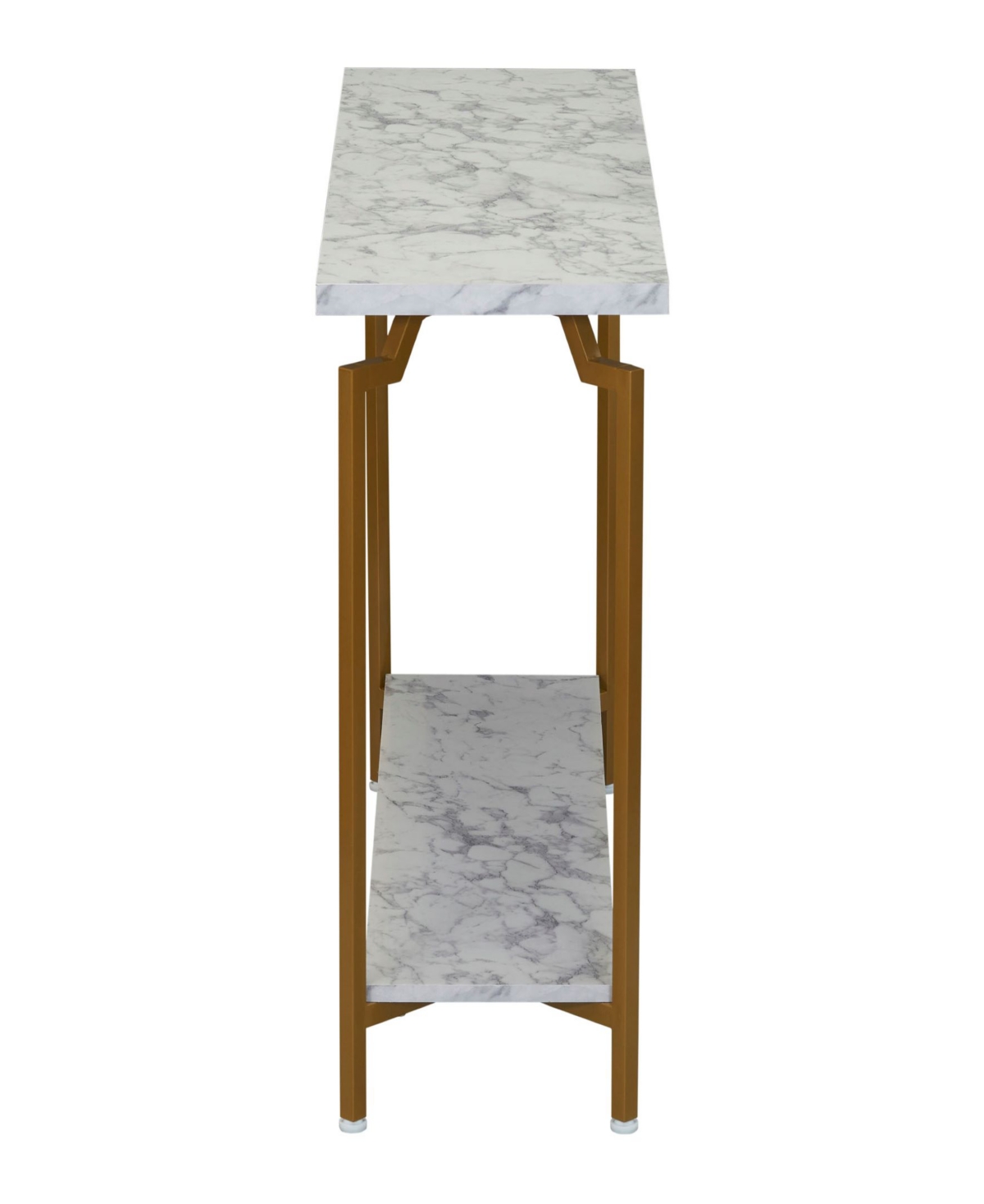 HOUSEHOLD ESSENTIALS CROWN MODERN MARBLE SOFA TABLE