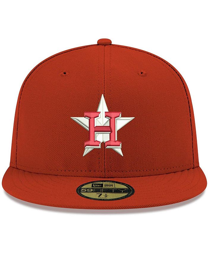 New Era Men's Red Houston Astros Logo White 59FIFTY Fitted Hat - Macy's