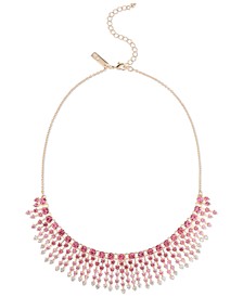 Gold-Tone Ombré Crystal Statement Necklace, 17" + 3" extender, Created for Macy's