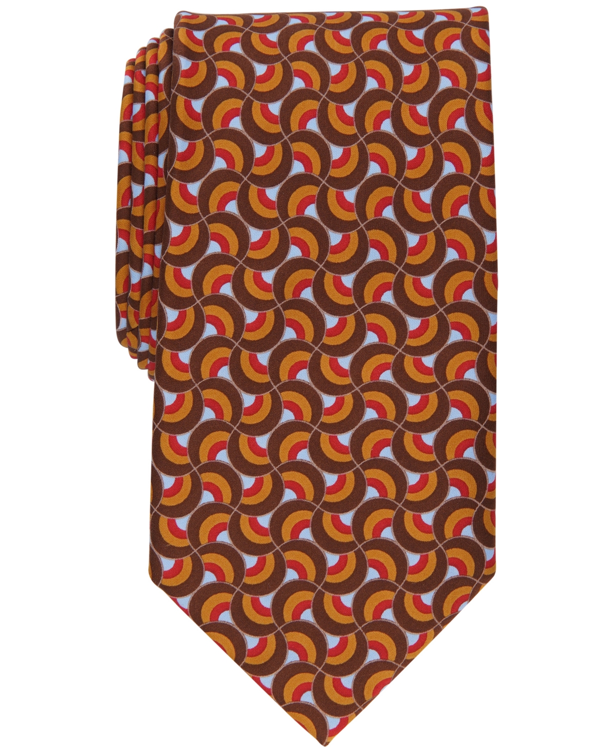 Perry Ellis Men's Hagerty Geo-print Tie In Brown