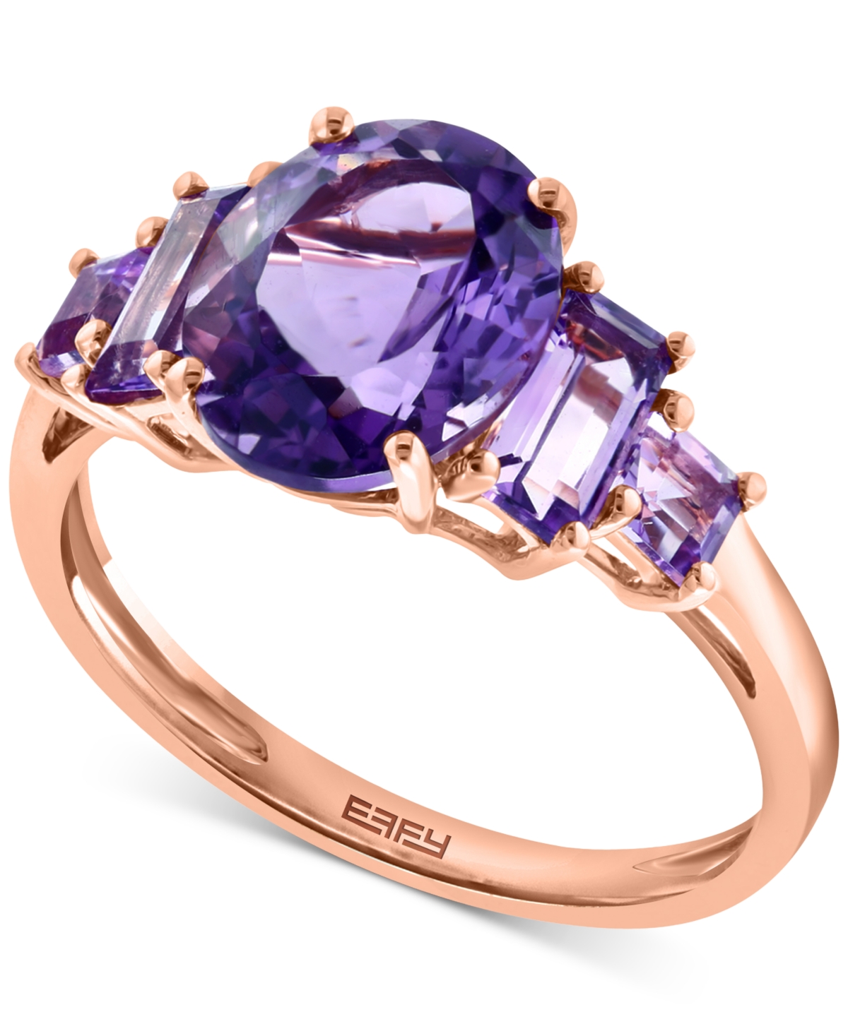 Effy Collection Effy Amethyst Multi-Stone Ring (3-1/2 ct. t.w.) Ring in 14k Rose Gold