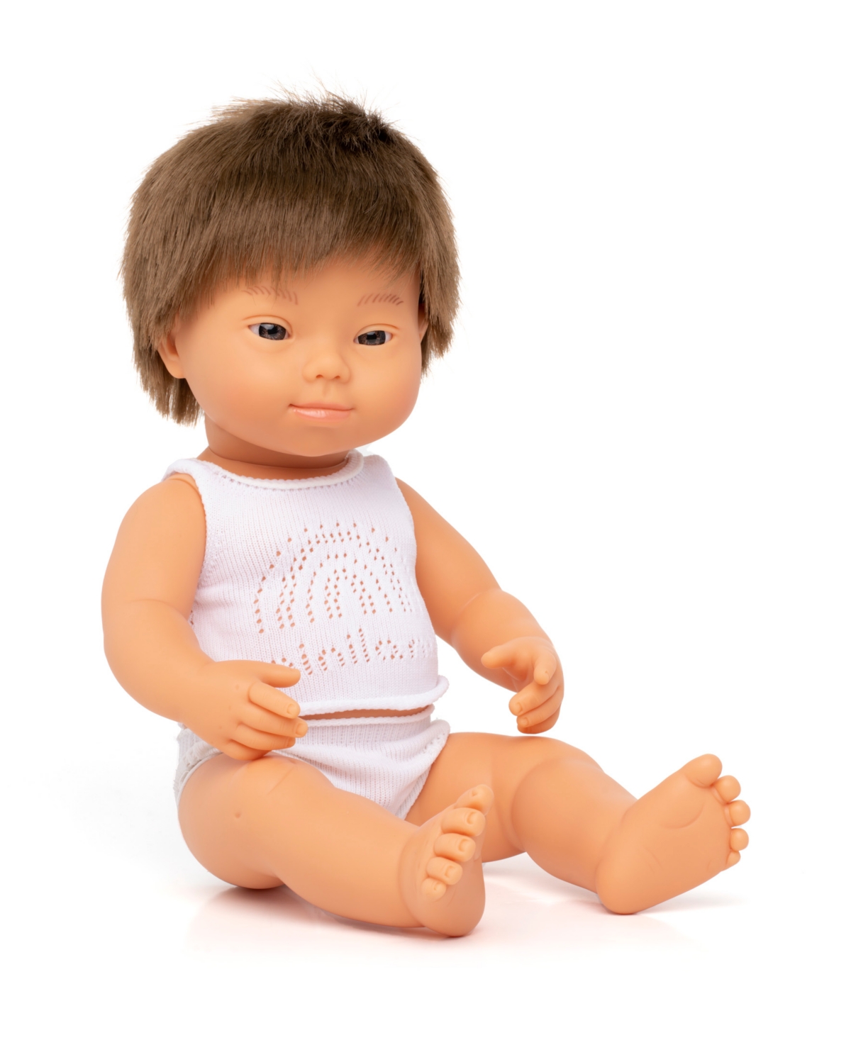 Miniland 15" Baby Doll Caucasian Boy With Down Syndrome Set, 3 Piece In No Color