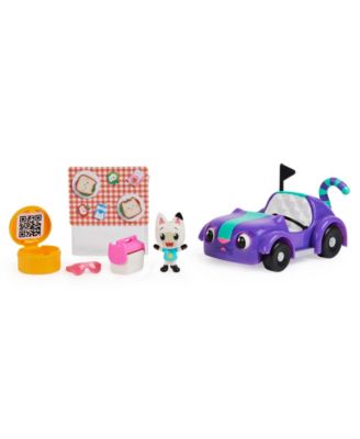Gabby's Dollhouse Carlita Toy Car with Pandy Paws Collectible Figure and 2 Accessories