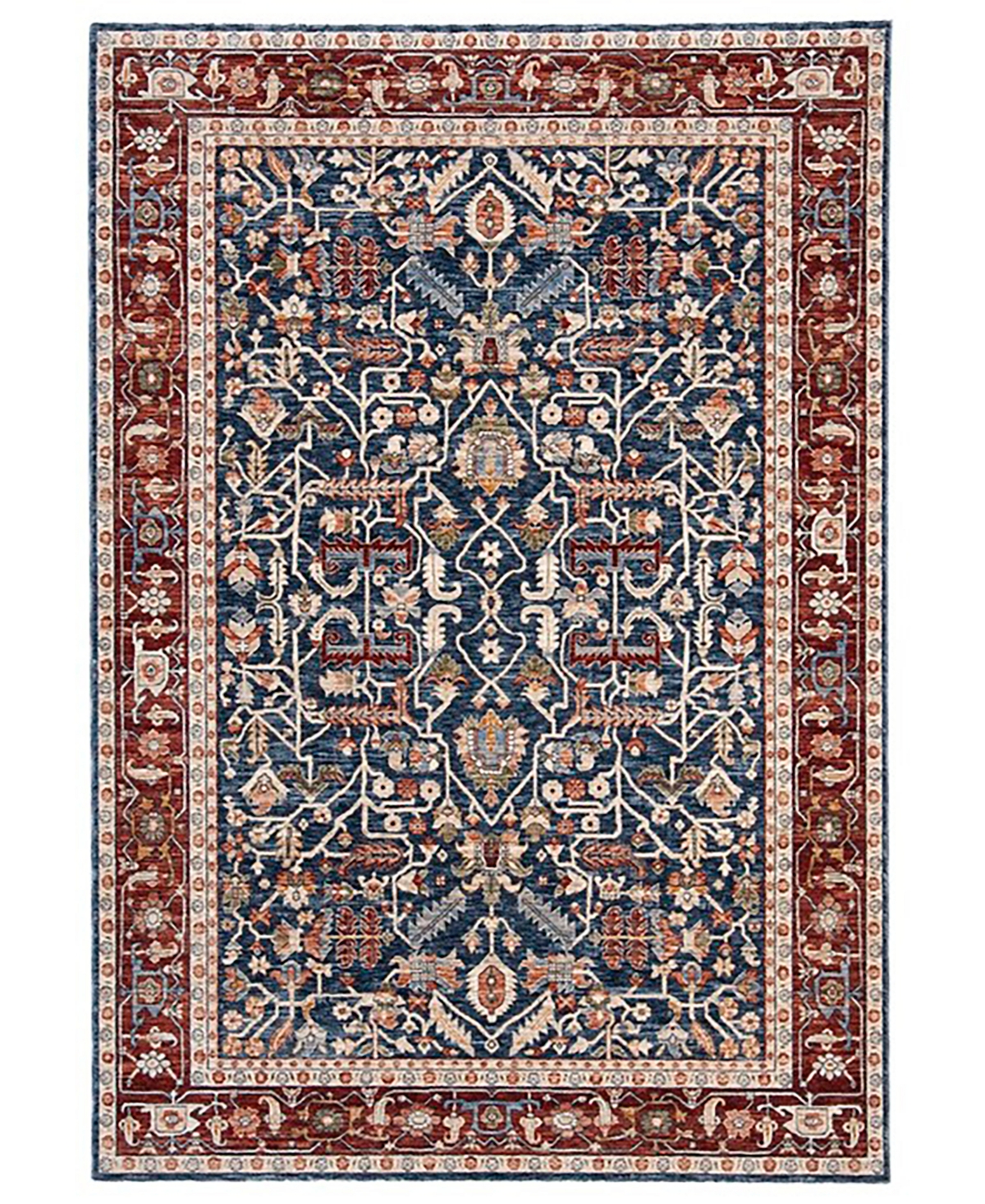 Lauren Ralph Lauren Darcy LRL1340N 6' x 9' Area Rug - Navy, Red