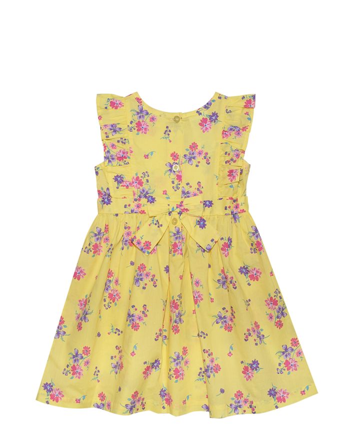 Blueberi Boulevard Little Girls Fit-and-Flare Dress and Floral Sun Hat ...