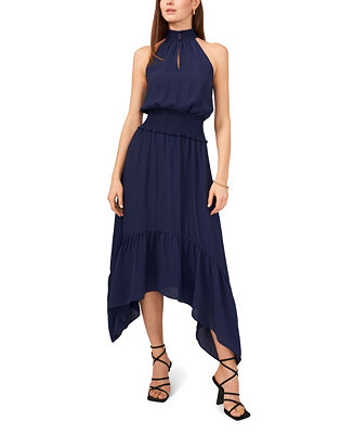 1.STATE Women's Smocked Neck Halter Midi Dress & Reviews - Dresses ...