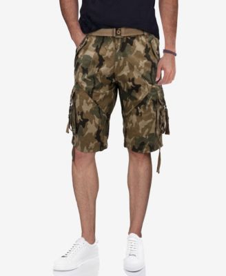 Belted Twill Tape Detail Cargo Short 